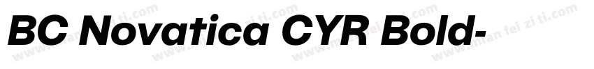 BC Novatica CYR Bold字体转换
